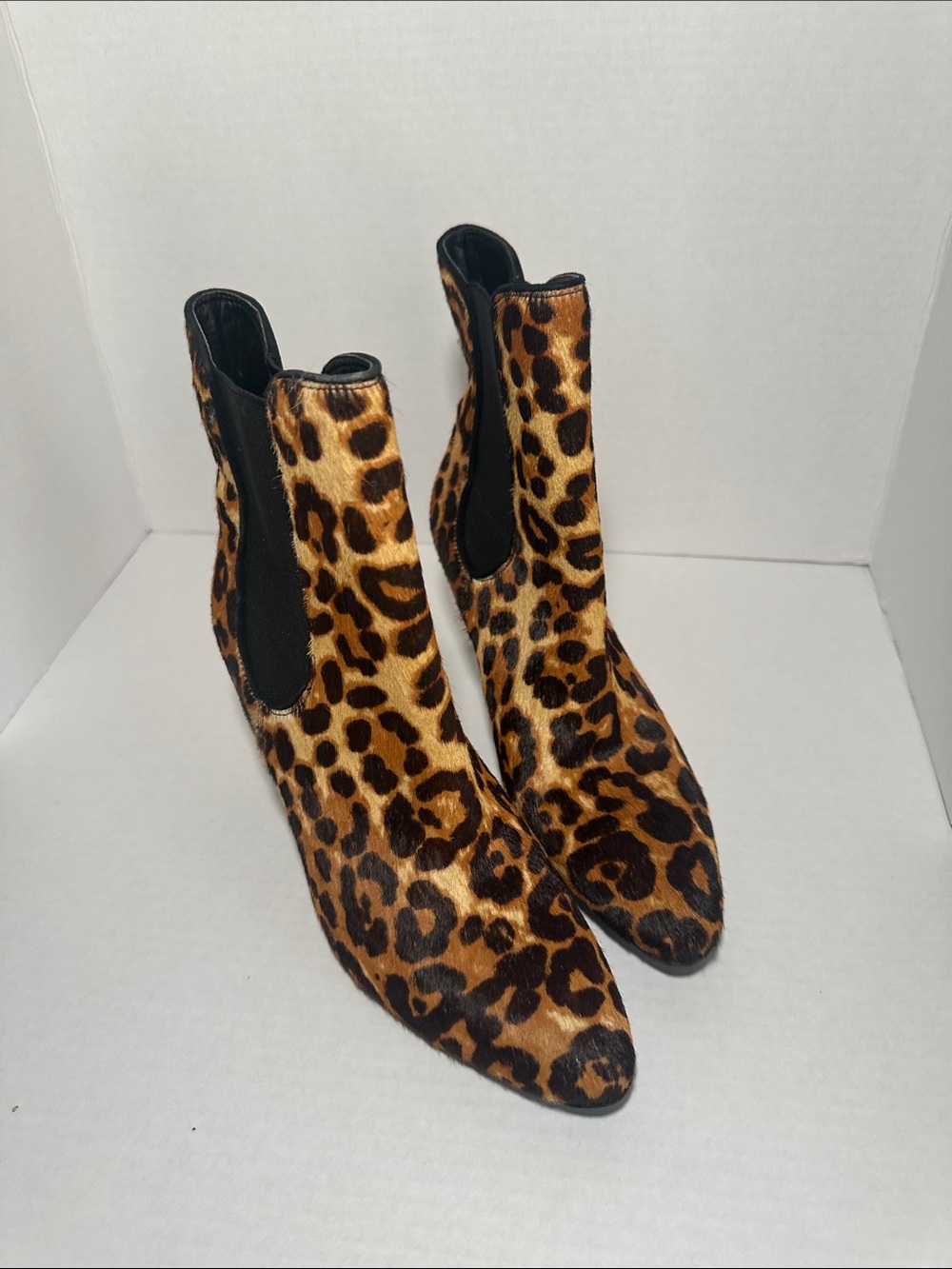 Ralph Lauren Leopard-Print Chelsea Ankle Boots - Brown & Black